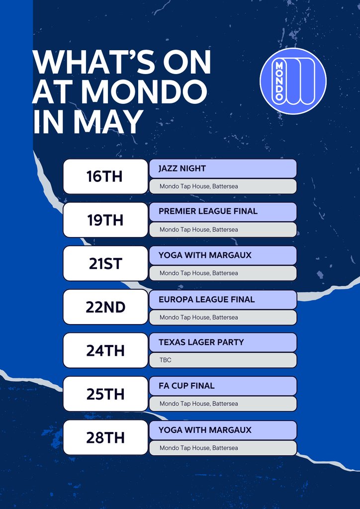 mondobrewing's tweet photo. Clear your diaries, here's what we've got on at the Tap House and beyond this May! ππ
#craftbeer #breweryevents #brewery #londonbrewery #independentbrewery #craftlondon #beerevents #beereventsmay https://t.co/Lbinp3AmUq