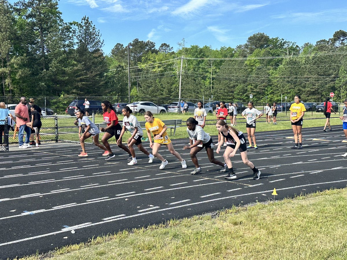 Beautiful day for the @CCPS Middle School Girls Track & Field Meet!