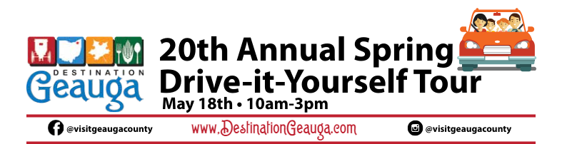AdventuresNEO's tweet photo. 20TH ANNUAL GEAUGA COUNTY SPRING DRIVE-IT-YOURSELF TOUR - May 18, 2024 | 10am-3pm
https://t.co/6gcMDPXriV https://t.co/2pMcjtScXF