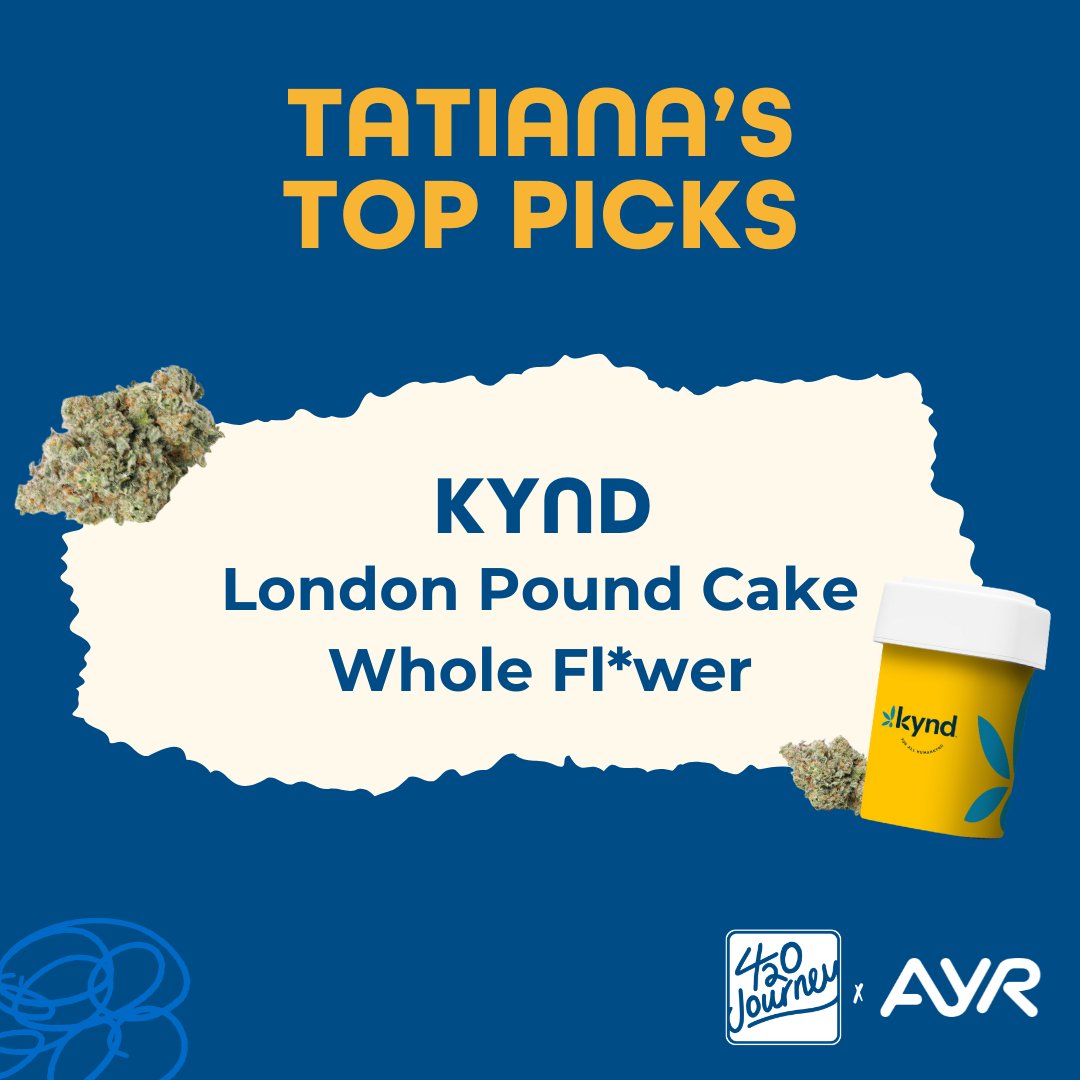 Say hello to Tatiana, one of our incredible Patient Advocates in Lake Worth, FL. Her go-to product for this past 4/20 was @kyndcannabis London Pound Cake Flower. #AYRWellness