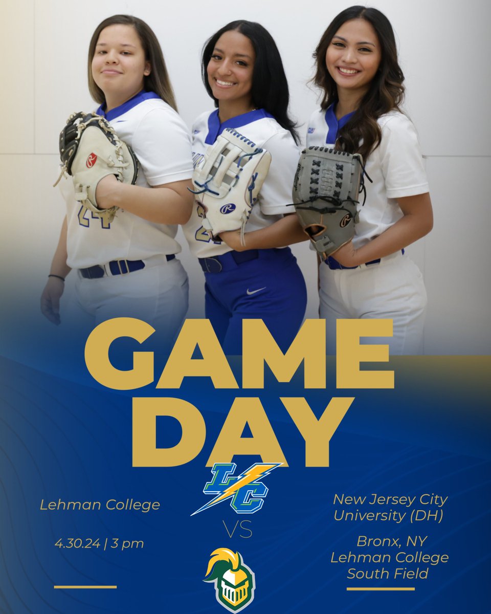 🆚 New Jersey City 🕒 3PM - DH 📌 South Field - Bronx, NY 💻 lehmanathletics.com/watch