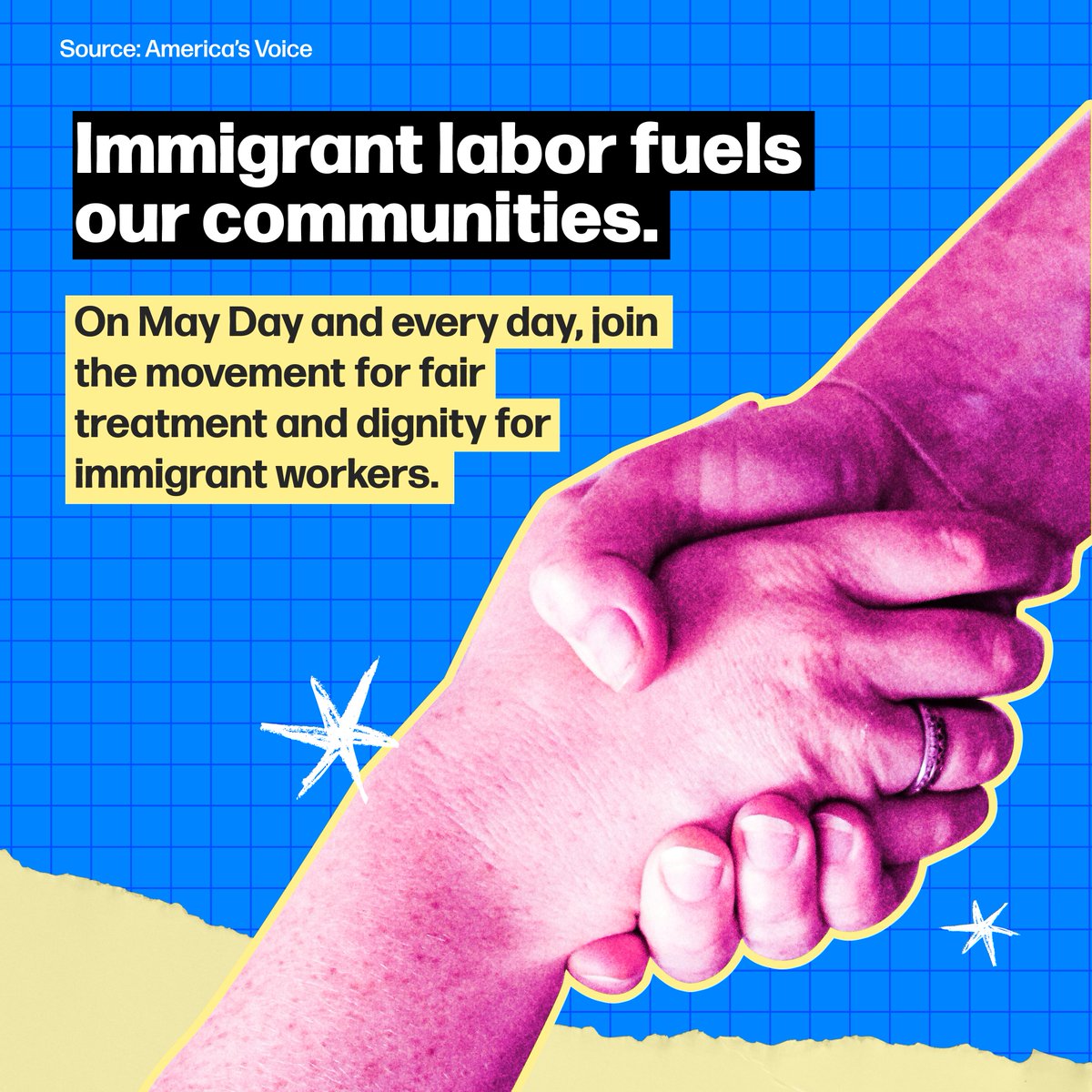 Immigrant labor powers our communities, yet too often, their contributions go unrecognized. This #MayDay, let's honor their hard work and dedication by advocating for fair treatment and dignity in the workplace. Join the movement for immigrant rights.