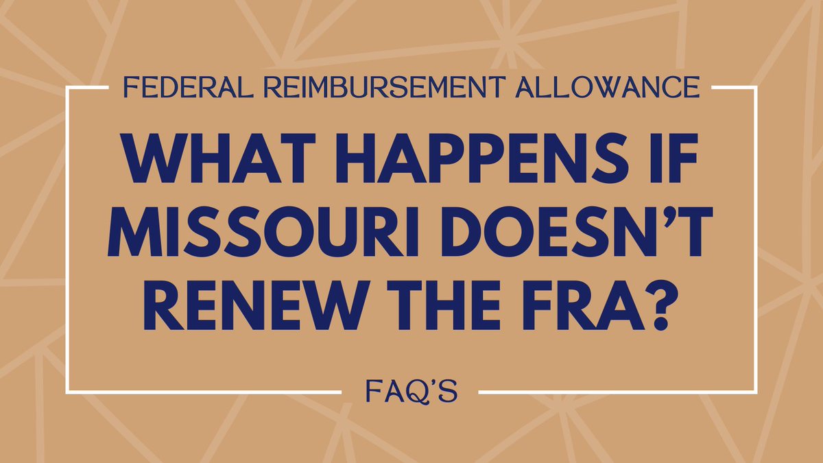 If Missouri fails to renew the FRA, the state risks losing out on billions of dollars in federal funding for Medicaid. This could result in significant budget cuts, reduced healthcare services, and increased costs for patients & providers. #moleg #mosen