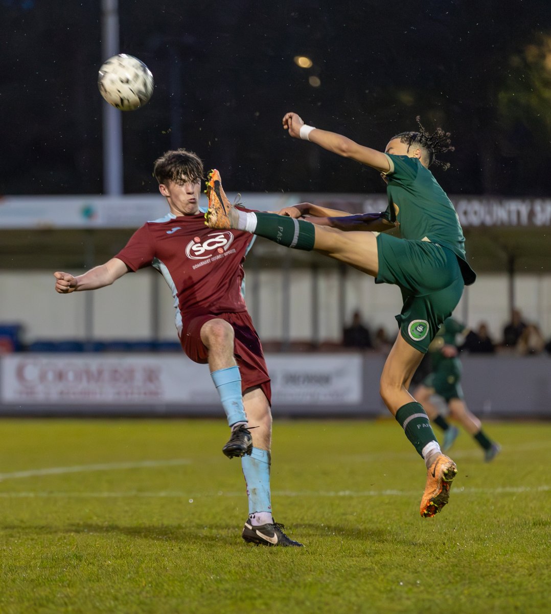 Action in a friendly between @TauntonTownFC U15 v @Argyle U15 .... Match photos - tinyurl.com/3k2t2p2x