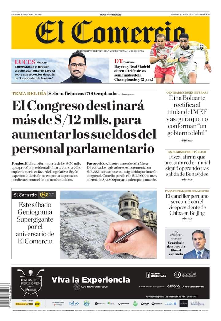 Otorongos y Ejecutivo, se dan la mano. Los congresistas, solo por acuerdo de Mesa Directiva, elevan pago de función congresal de 7,600 a 11 mil soles. Con todo el respeto que se merecen algunos, muchos (en especial los radicales) llegaron con una mano adelante y otra atrás