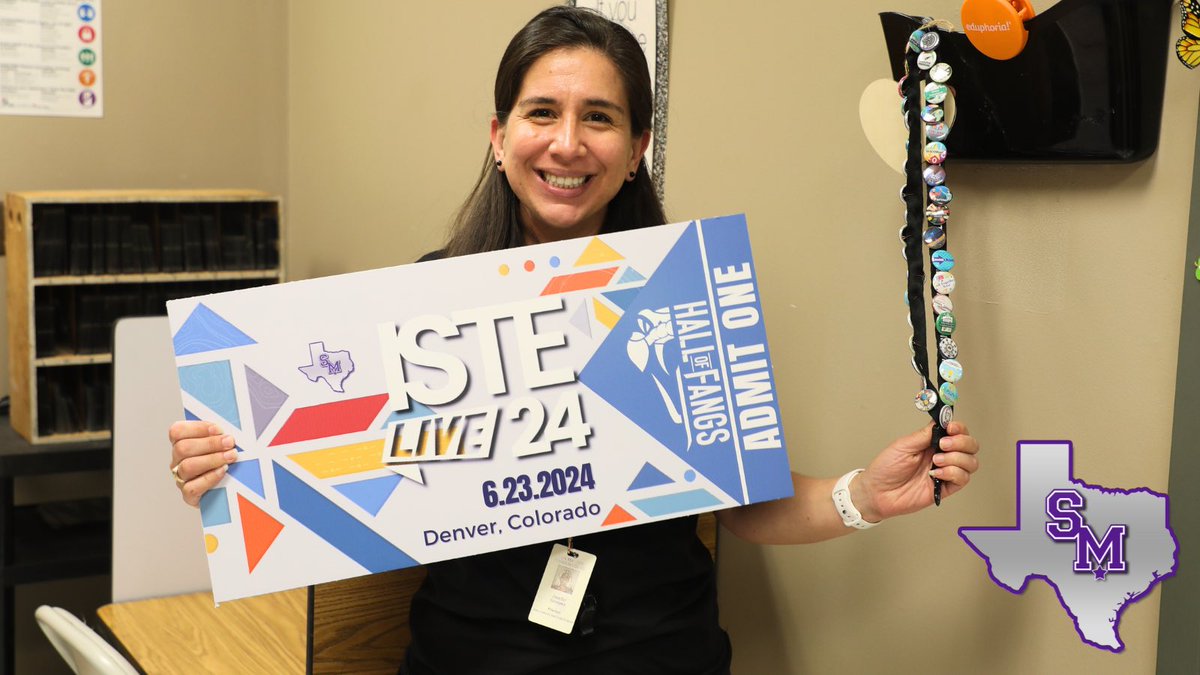 SanMarcosCISD's tweet photo. .@SMCISDInnovates’ #HallOfFangs Prize Patrol awarded 10 elementary teachers and two principals a trip to ISTE Live in June for earning all of their Hall of Fangs badges. Hall of Fangs is a gamified classroom strategies and digital learning integration series. #RattlerUp https://t.co/9wyco9y8Qn