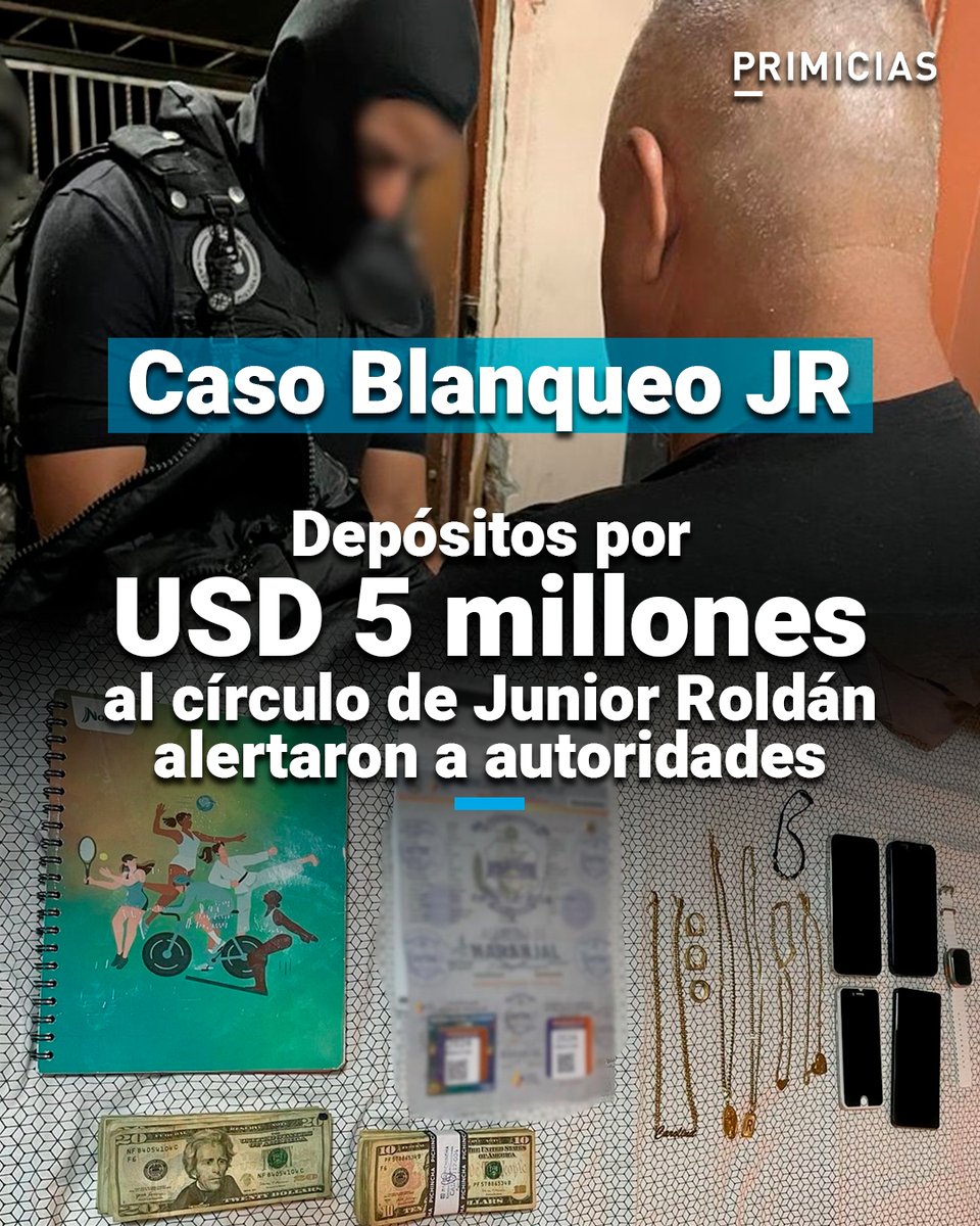 #ATENCIÓN | Según la Fiscalía, la organización delictiva sería liderada por dos mujeres que habrían tenido vínculos sentimentales con Junior Roldán, el exlíder de Los Choneros. prim.ec/Ngqp50Rsuhz