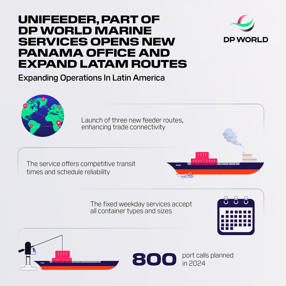 We’re opening a new office in Panama with Unifeeder alongside three direct feeder routes in Latin America. Aiming to boost trade, create jobs, and support local economies in the region – read more about our expansion here: ow.ly/nFxE50RsEGa
