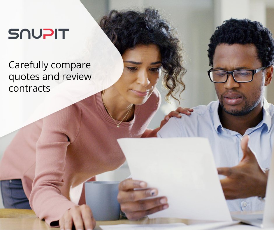 Once you meet with multiple contractors you can then compare and evaluate their quotes and contracts. It is important to get quotes to compare, to ensure that you have an estimate of how much the project will cost and that you not being over charged.
 #smarthiringtips #snupit