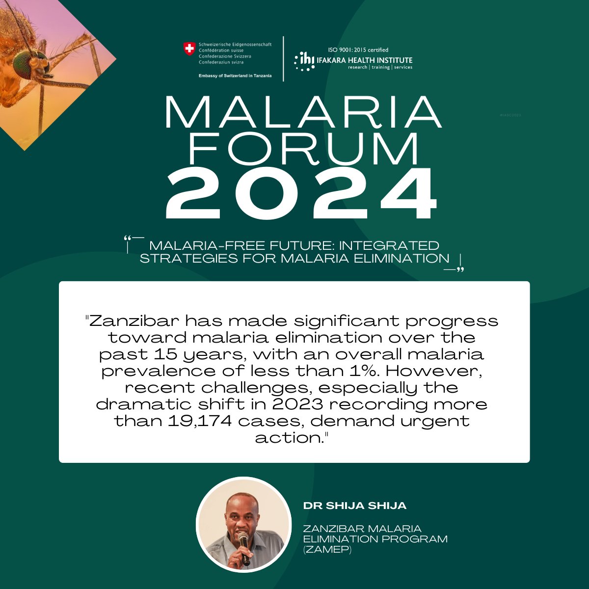 #MF2024: ZAMEP updates on the malaria situation in Z’bar The malaria situation in Zanzibar was addressed by Dr. Shija Joseph Shija of the Zanzibar Malaria Elimination Program (ZAMEP), who provided an overview of current progress, highlighting both achievements and challenges.