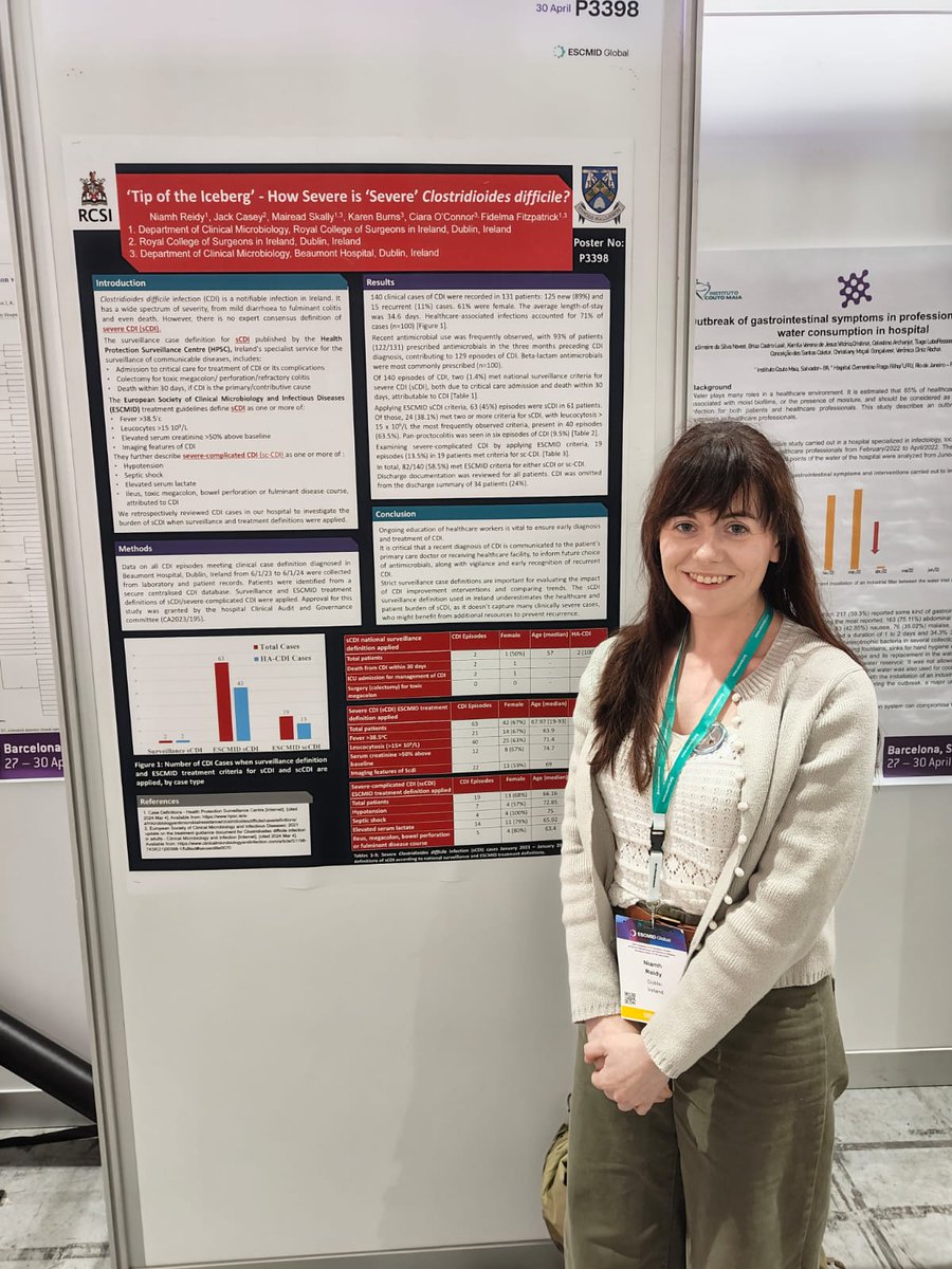 Our @RCPI_news microbiology SpRs and @RCSI_Micro colleagues are out in force today! Very well represented at #ECCMID2024 this year. Here's a selection of some of their posters highlighting the QI work and research that they've been involved with this year