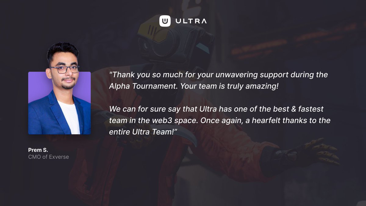 Congrats to the @exverse_io team on their stellar alpha launch on @ultra_platform! 🎉 It’s partnerships like these, alongside the incredible community, that is making a difference in the space. We’re honored to have played a role in this exciting journey 💜