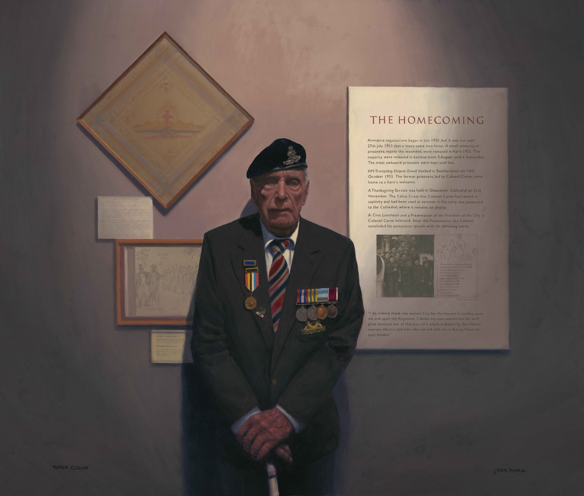 Honoured to have my portrait 'TOMMY CLOUGH, PRISONER OF WAR' included in this years ROYAL PORTRAIT SOCIETY EXHIBITION The Mall Galleries London mallgalleries.org.uk/exhibitions-ev… along side world class artists @francesbellptg Anthony Connolly, Alastair Adams, June Mendoza and many others