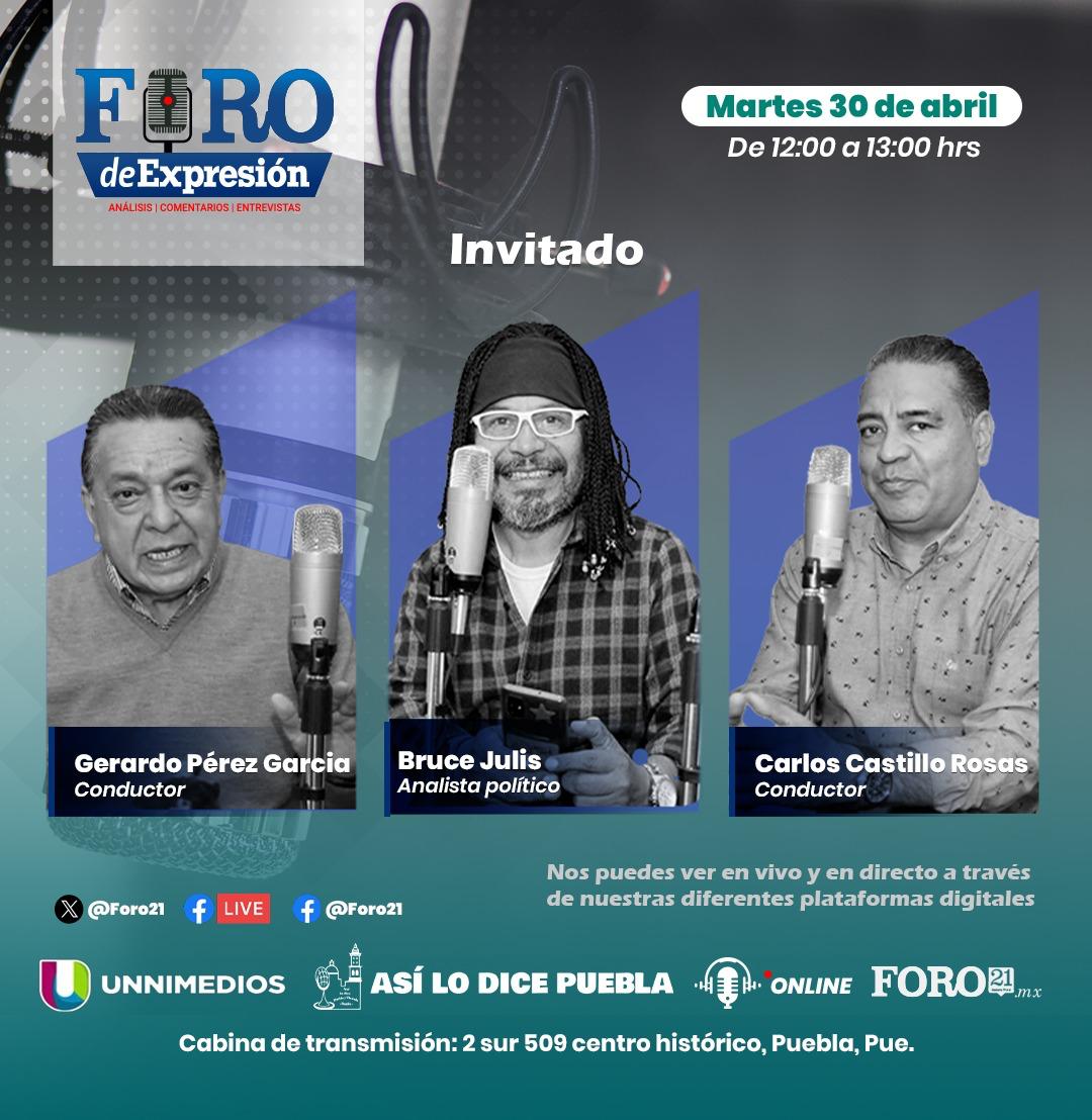 #Martes en #ForodeExpresión nos visitan el Dr. Luis Antonio Godina y @BruceJulis, compartiendo mesa con @castillo_rosas y @Gerardo_PerezG 
Conéctate y participa en punto de las 12:00 hs
#FacebookLive #Foro21.mx 
@UnnimediosMx 
@pueblapreciosa