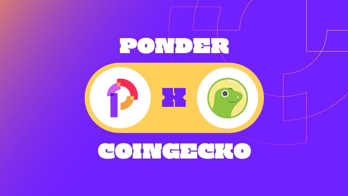 As we get closer to our TGE we are listing on more public platforms! 📢 Today we'd like to announce a big one! @coingecko! The go to place for anything #crypto, now you can find us on there too! 🚀 #PonderONE x #CoinGecko 🤝 coingecko.com/en/coins/ponde…