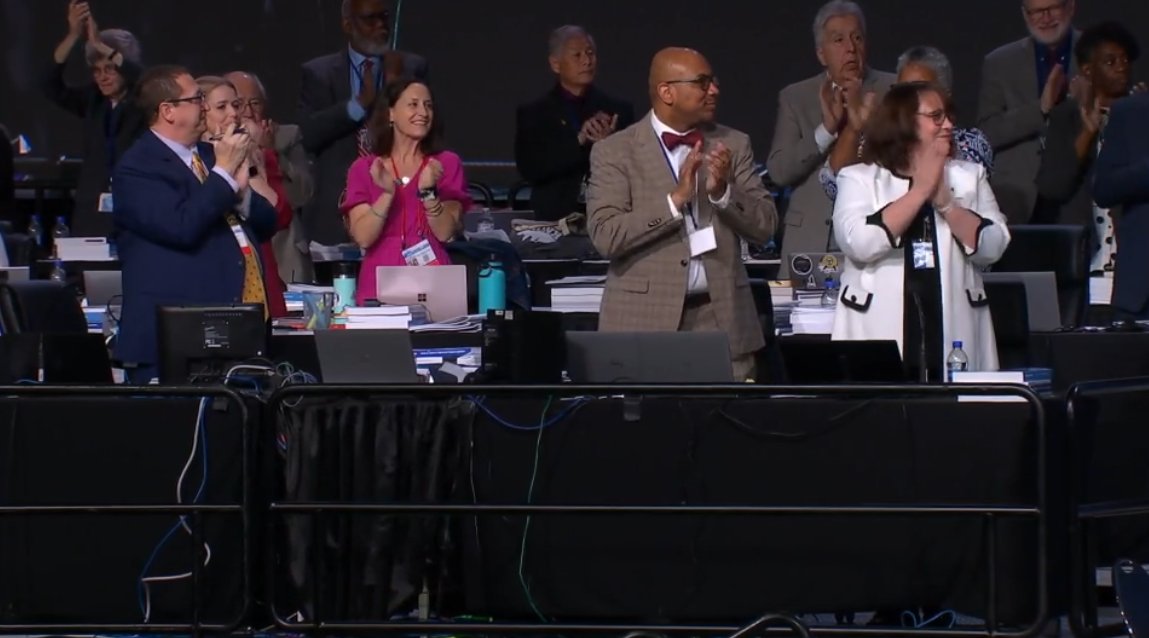 Calendar Item #423, which was included on Consent Calendar B04, recognizes a significant moment. We just approved Full Communion with The Episcopal Church / <a href="/iamepiscopalian/">The Episcopal Church</a>! #UMCGC