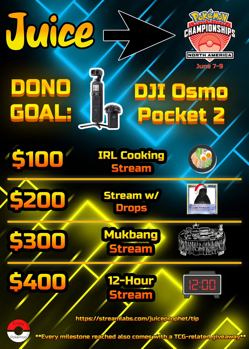 I have a goal of bringing you guys more frequent and better quality vlog content, and I NEED YOUR HELP!

I'm heading to NAIC in June and want to show you all the best parts with the DJI Osmo Pocket.

Each milestone reached comes with a special stream AND a giveaway 👀

This will