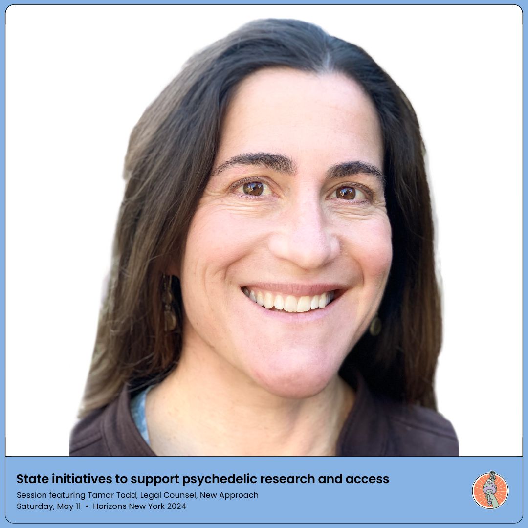 On Saturday, May 11, we are pleased to welcome Tamar Todd, Legal Counsel, New Approach, to the Horizons stage to as part of the “State initiatives to support psychedelic research and access” session. Learn more and register at buff.ly/3Egr4DU #Horizonsnyc