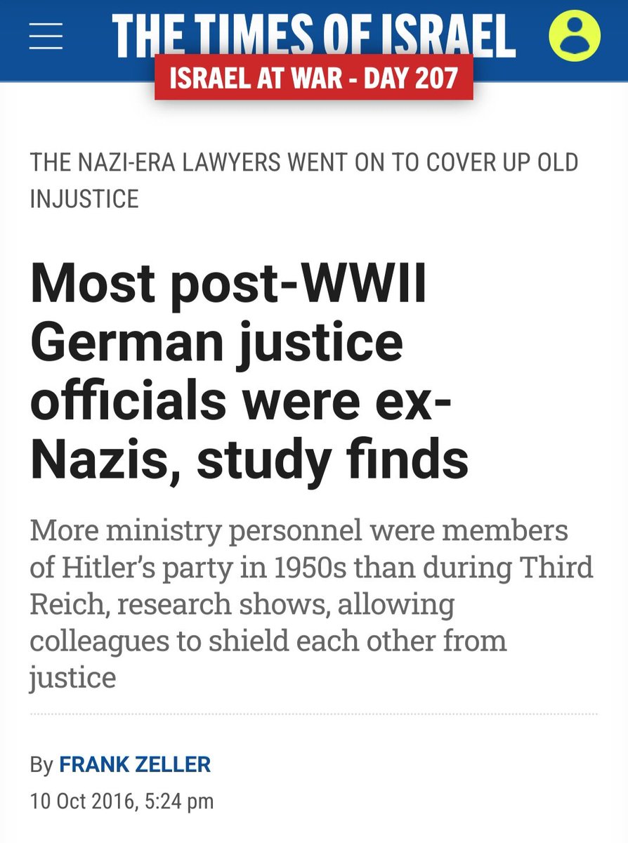 NATO-allied West Germany never de-Nazified after World War II. Its justice ministry was run by Nazis.

Today, Germany supports Israel's genocide against Palestinians, and is making Palestinians stateless, like it did to Jews.

Fascism and colonialism were always directly linked.