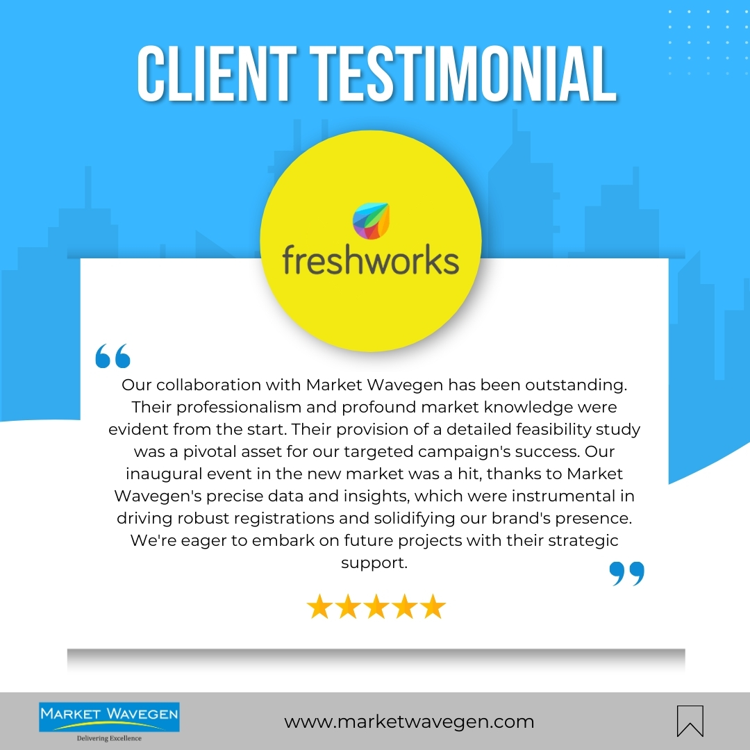 Our collaboration with Freshworks has been outstanding!

Their professionalism and profound market knowledge were evident from the start. Their provided detailed feasibility study was a pivotal asset for our targeted campaign's success.