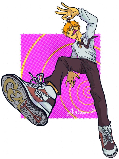 「denji (chainsaw man) collared shirt」Fan Art(Latest)