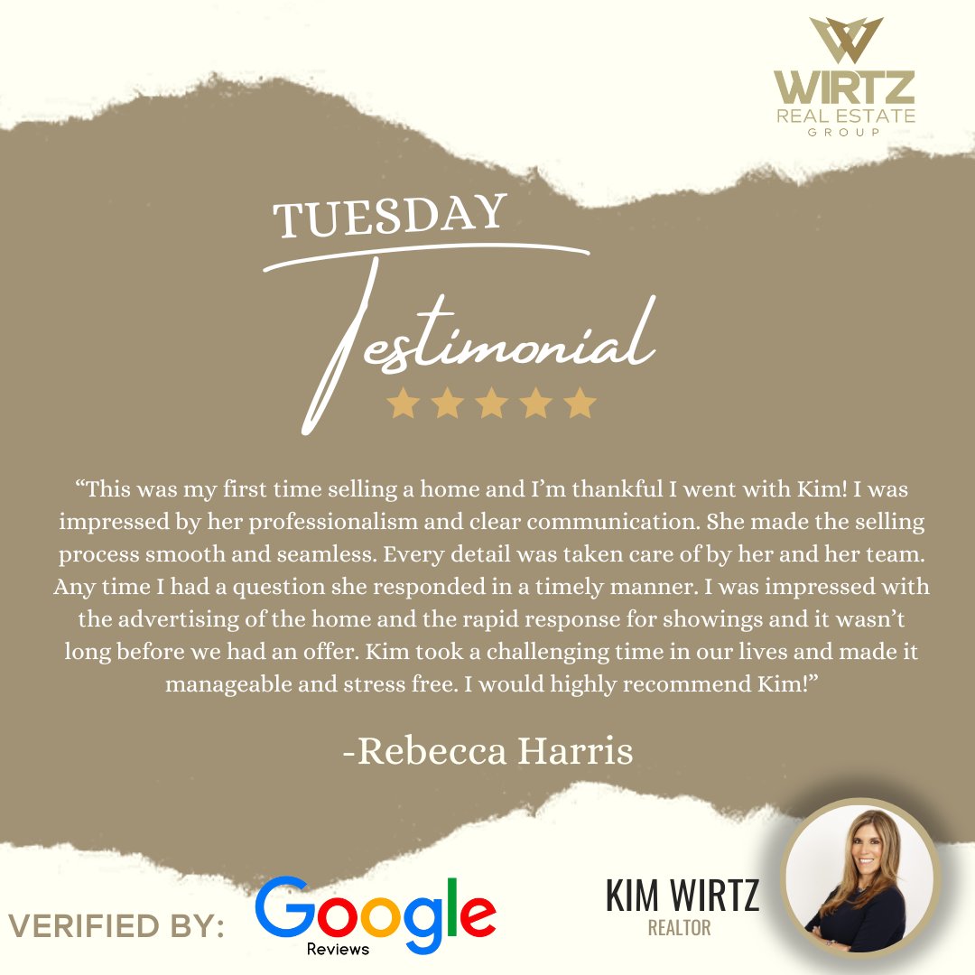 Thanks for the wonderful review Rebecca!  It truly means a lot to me.  I'm so happy I was able to assist.

#KimWirtzRealtor #realestate #realtor #WirtzRealEstateGroup #IllinoisRealestate #IllinoisRealtor #TopRealEstateAgent #TopProducer #BuyingHomes #SellingHomes #Testimonial