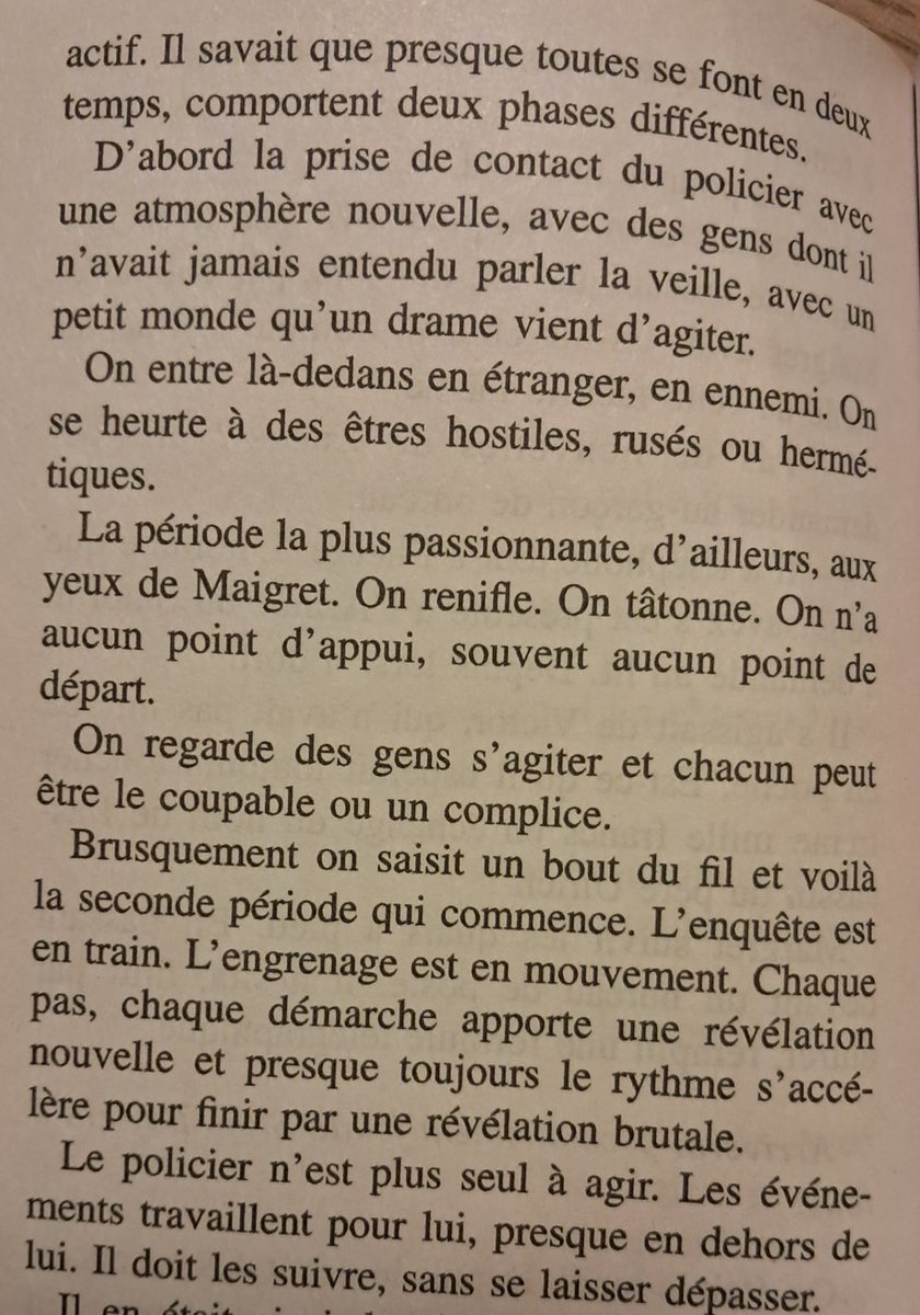 Les deux phases des enquêtes de Maigret.