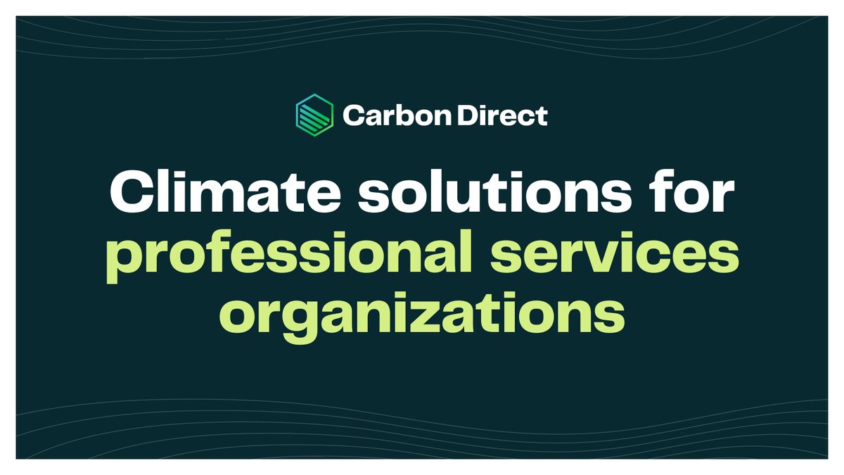 Navigating your #carbonfootprint and aligning with business goals can be complex. With #CarbonDirect, your #professionalservices organization is not alone. From consultants to marketing agencies, we help navigate the transition to a low carbon economy: bit.ly/3JHRGRI ⬅️