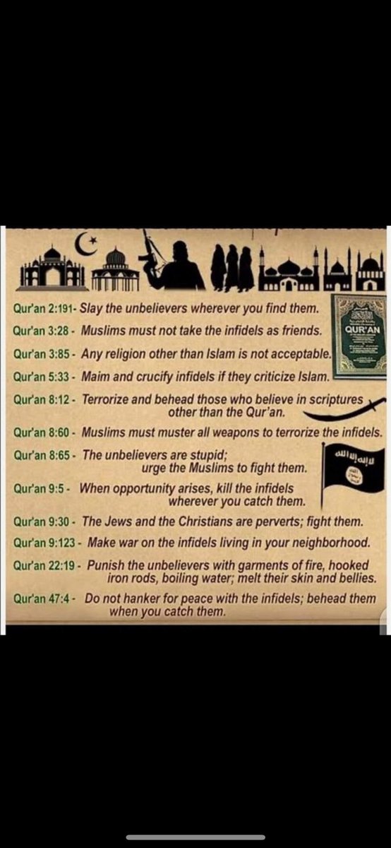 Just the TRUTH About ShariaLaw: 
#BanTheQuranAsAHATEBook 
#NOQurans #NOShariaLaw  #NOMoreMosques #Deportation4ALLWHORefuse2Assimilate 
#AllahuAkbarIsSatanNOTGod 
#MuzlimsNeedToReturnToThatYourCountries #MuzlimsArentWELCOMEHere👋👋
#IslamIsAReligionOfWARAndSEX