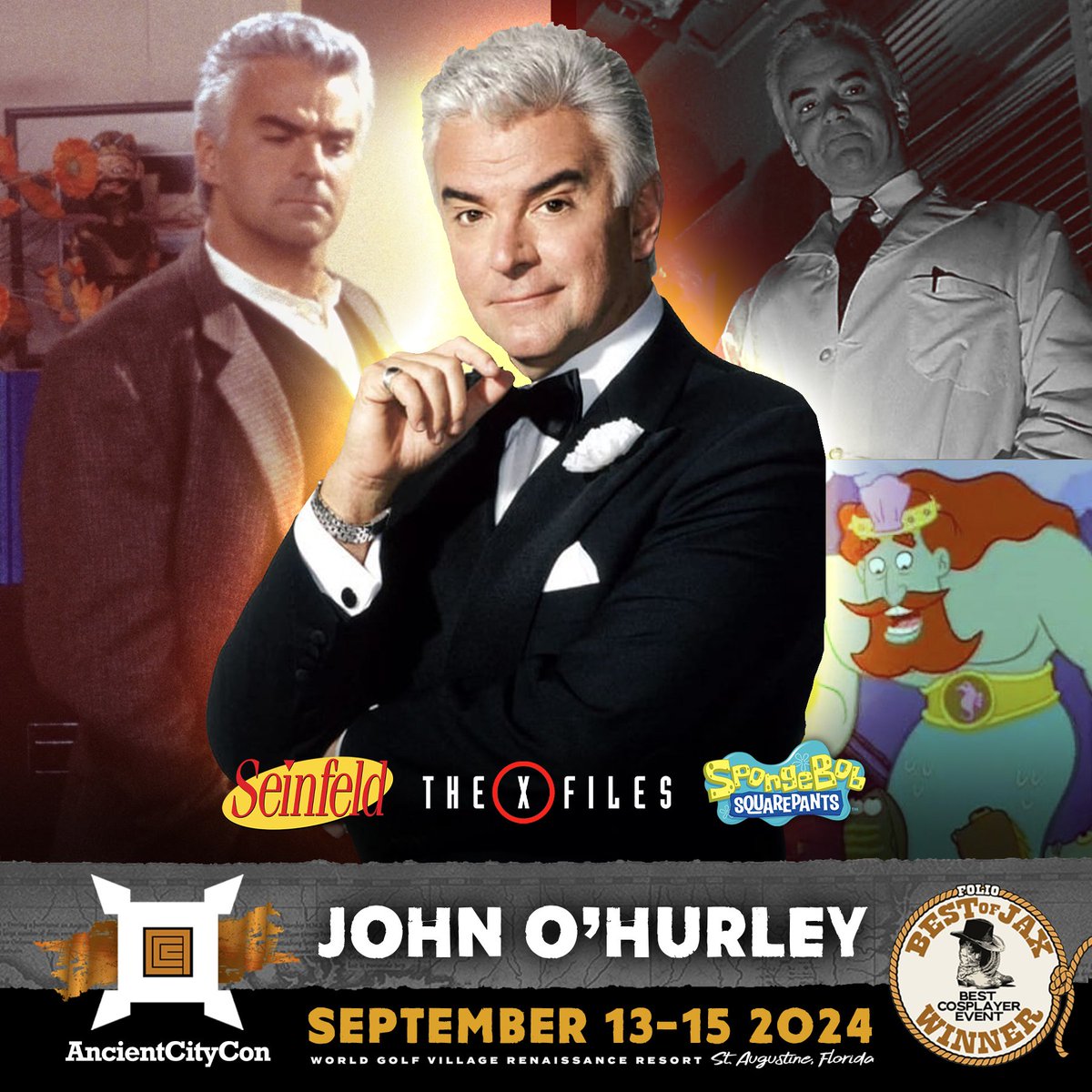 ANCIENT CITY CON 2024 
September 15-17, 2023 in St Augustine, FL 
Tickets on sale now at ancientcitycon.com