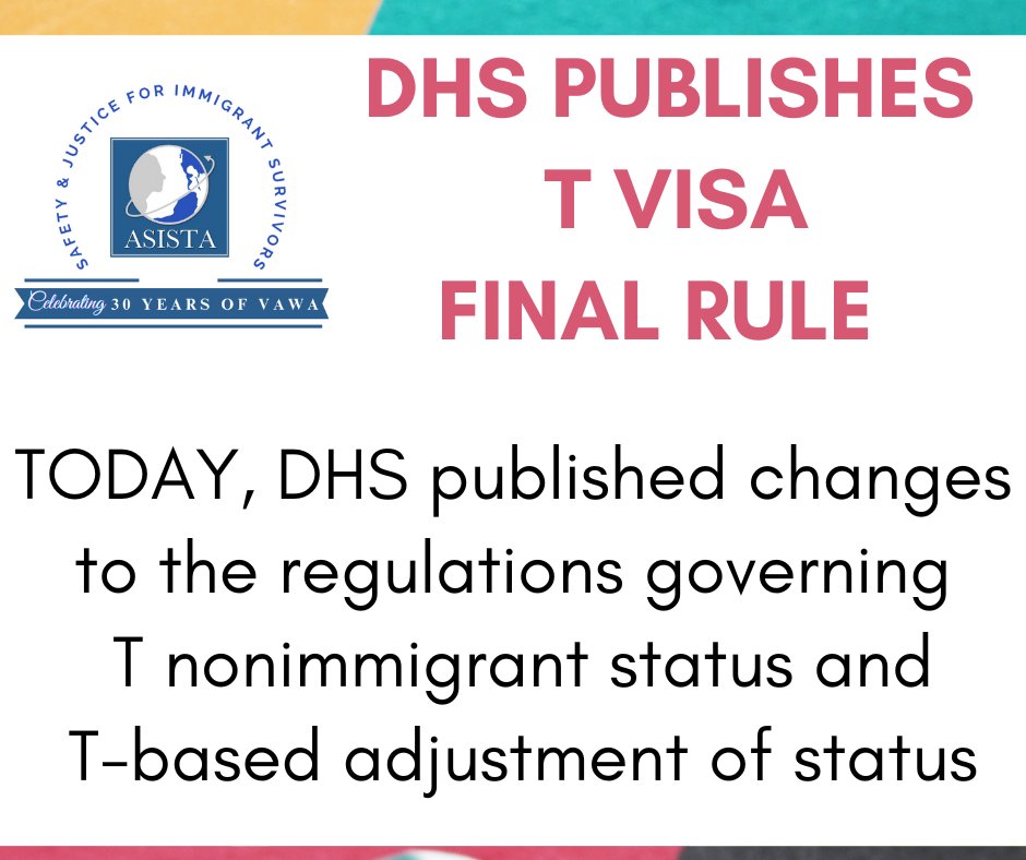 ASISTA looks forward to reviewing the changes in-depth, analyzing what they mean for practice, and sharing such information to its members and others both before and after the rule takes effect on Aug. 28, 2024. Link to highlights and full final rule -> bit.ly/T-RegFinalRule