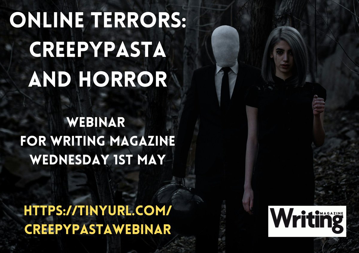 Last call for bookings for tonight's ONLINE TERRORS: CREEPYPASTA AND HORROR webinar for @WritingMagazine! writers-online.co.uk/webinars/onlin… #webinar #workshop #workshops #writingworkshop #writingworkshops