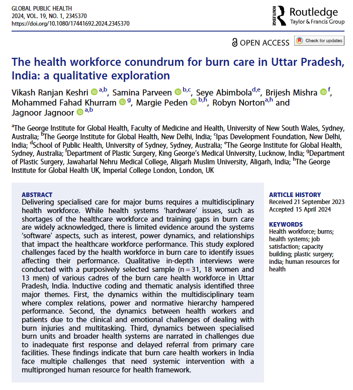 🔥 Hot of the press!
Delving beyond shortages in #healthworkforce

We uncover the 'software' issues impacting #HRH performance

Read to understand  the 'dynamics within teams, with patients, & across healthcare systems'

Link:  shorturl.at/uvBNP

#HealthSystems #HPSR 🏥👩‍⚕️🔍