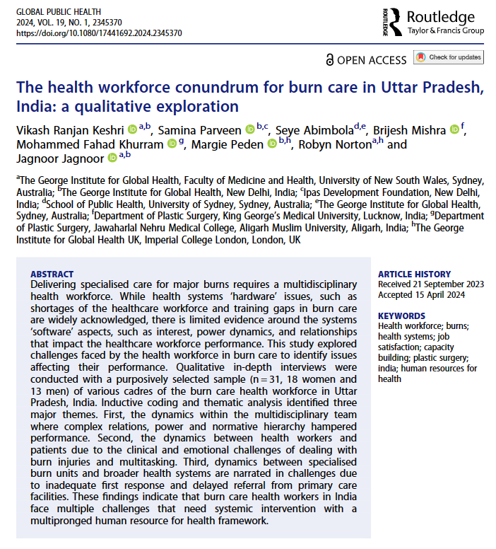 🔥 Hot of the press!
Delving beyond shortages in #healthworkforce

We uncover the 'software' issues impacting #HRH performance

Read to understand  the 'dynamics within teams, with patients, &amp; across healthcare systems'

Link:  shorturl.at/uvBNP

#HealthSystems #HPSR 🏥👩‍⚕️🔍