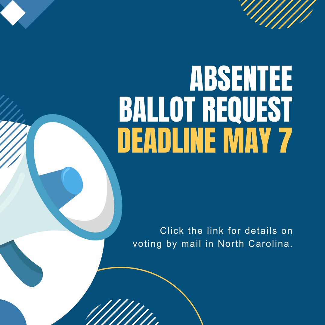 📅 The absentee ballot request deadline for the 2024 second primary election is 1 week away. More info here: tinyurl.com/5n72yrh7 #YourVoteCountsNC #NCpol