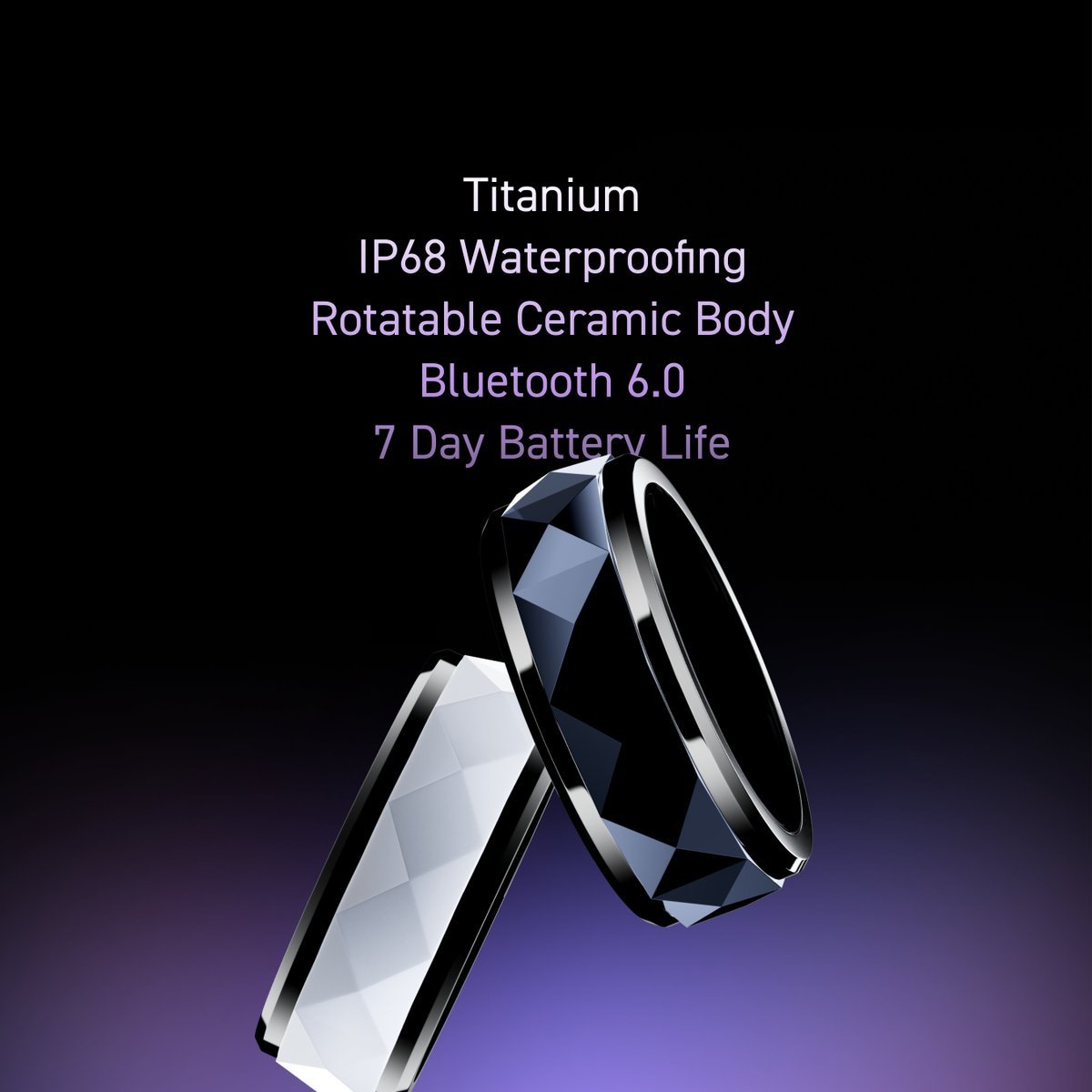 CUDIS 001 チタンブラック セラミックリング Size10