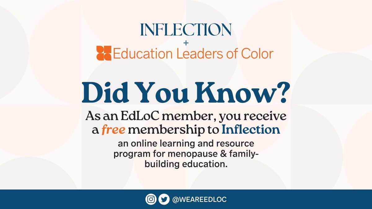 As Minority Health Month comes to a close, we want to remind our members that we're here to support your health journey 365 days a year with free access to resources like Inflection: an online menopause & family-building education platform: buff.ly/4blPGut #WeAreEdLoC