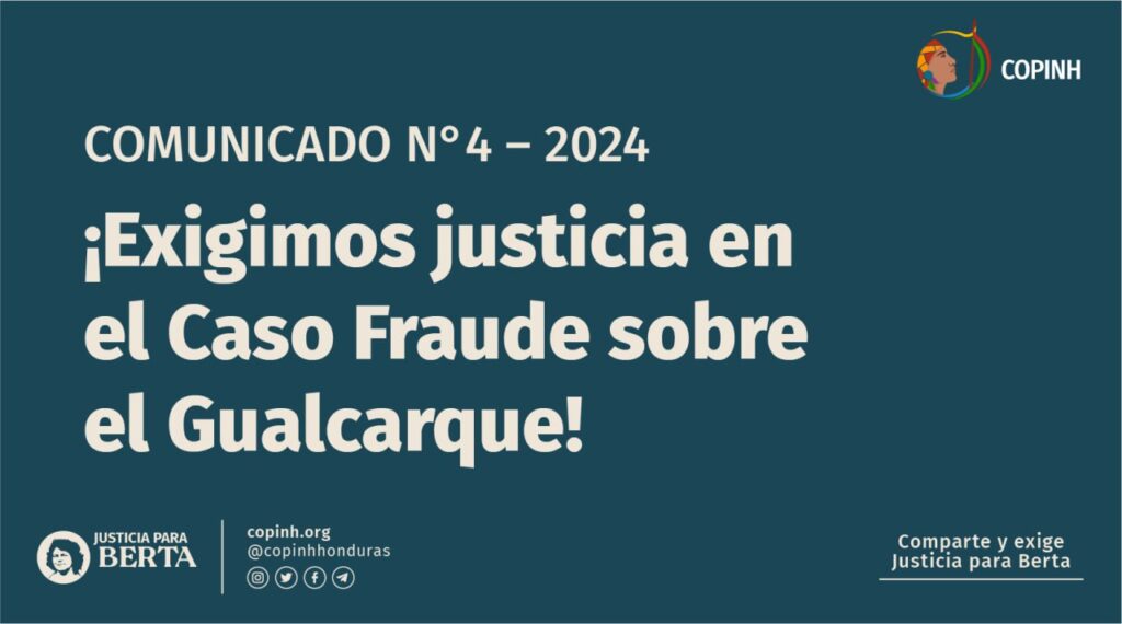 📣COPINH: ¡Exigimos justicia en el Caso Fraude sobre el Gualcarque!✊
Otros Mundos nos sumamos a las exigencias de #JusticiaParaBerta y #JusticiaParaElRíosGualcarque ya que el proyecto #AguaZarca fue el responsable del asesinato de #BertaCáceres
📌Lee aquí otrosmundoschiapas.org/copinh-exigimo…