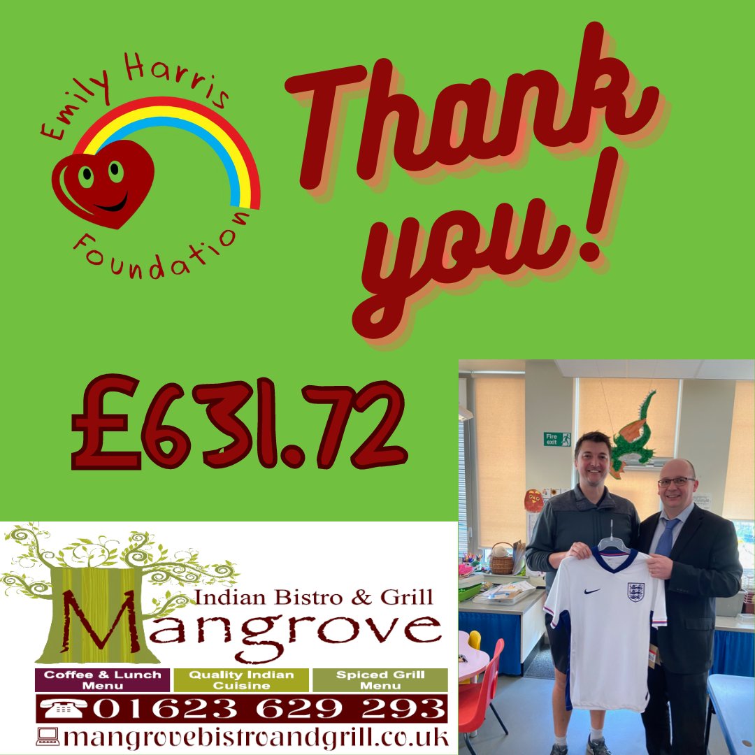 A huge thank you to everyone who supported our Curry Night last Sunday, and to all who entered the competition to win the England Shirt. We raised a total of £631.72! Congratulations to Michael Blackwell who won the shirt! #Fundraising #Charity #ThankYou