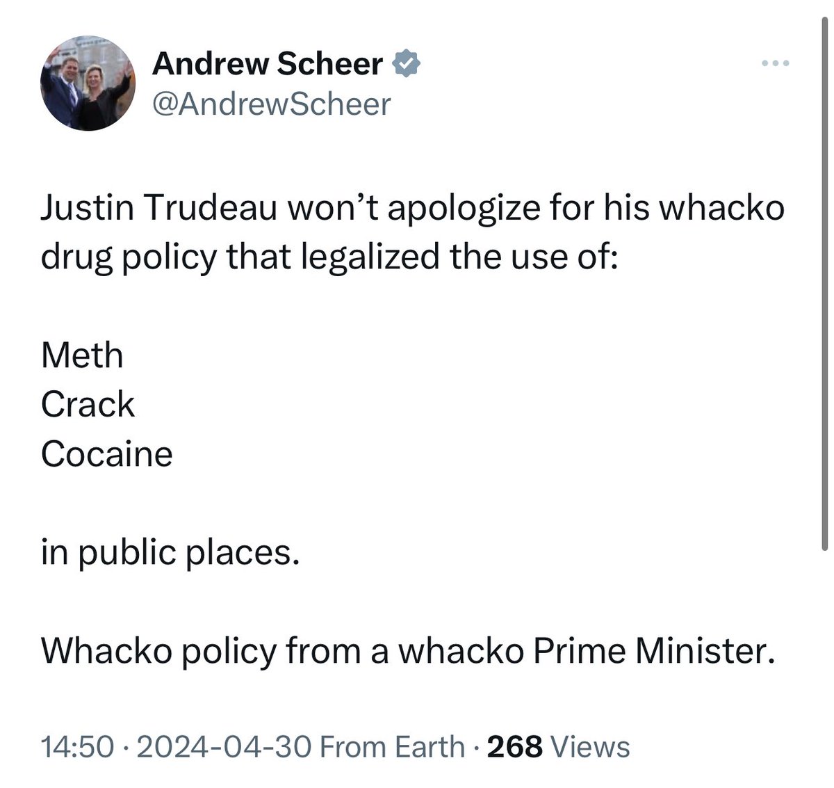 Scheer doubles down on being childish.