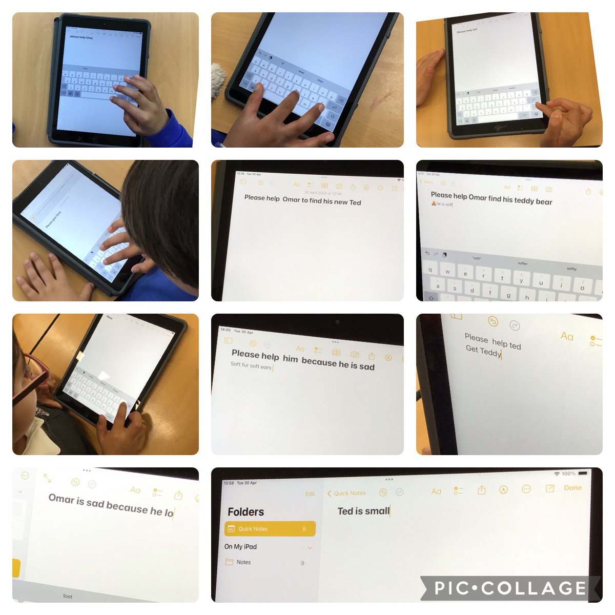 We really enjoyed using the letter keys, the space bar and the return key today in computing to write information about a lost Teddy. We also began to use the delete key. @DevonshireInf