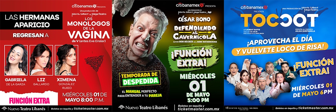 🎭 #Teatro | Funciones especiales de 3 exitazos: #TocToc #LosMonólogosDeLaVagina y #DefendiendoAlCavernícola @mejorteatro 

popkinema.blogspot.com/2024/04/teatro…