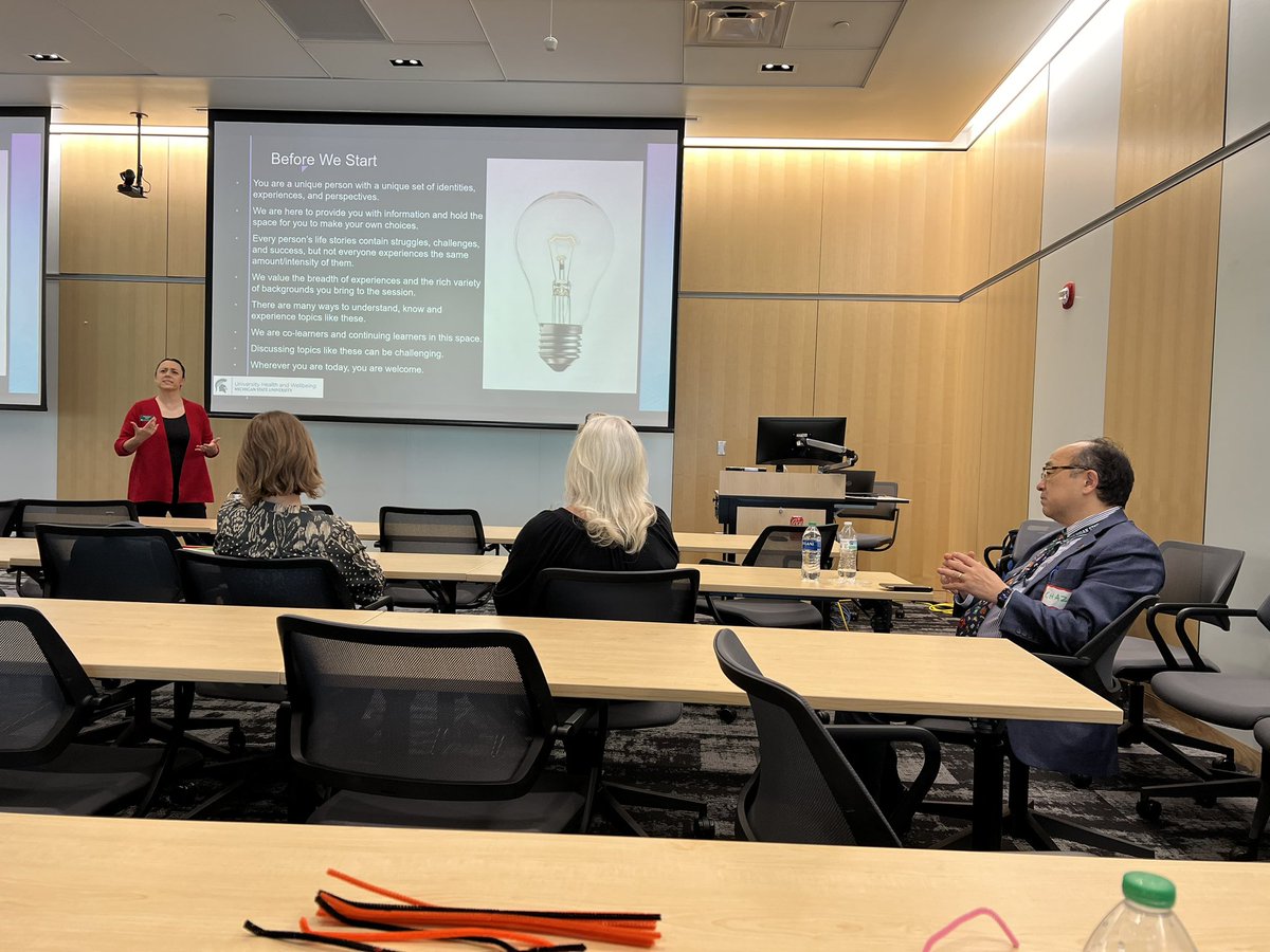 docshilpak's tweet photo. @MSU_Medicine  @chaz_hong 
We had a wonderful time at the department of medicine retreat with wonderful people around and a talk about work- life balance, an important aspect of mental well being 
@msu #spartanswill https://t.co/RM1sToQQSs