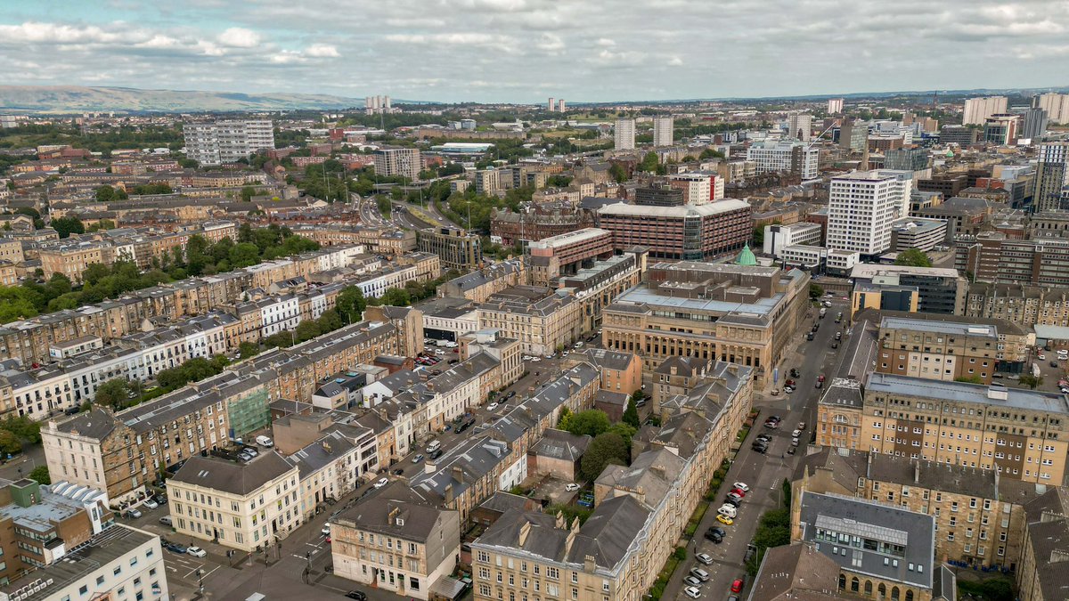 Glasgow from Finniston #Glasgow #drone #aerialphotogaphy #Spring2024 #parks #finniston #Scotland