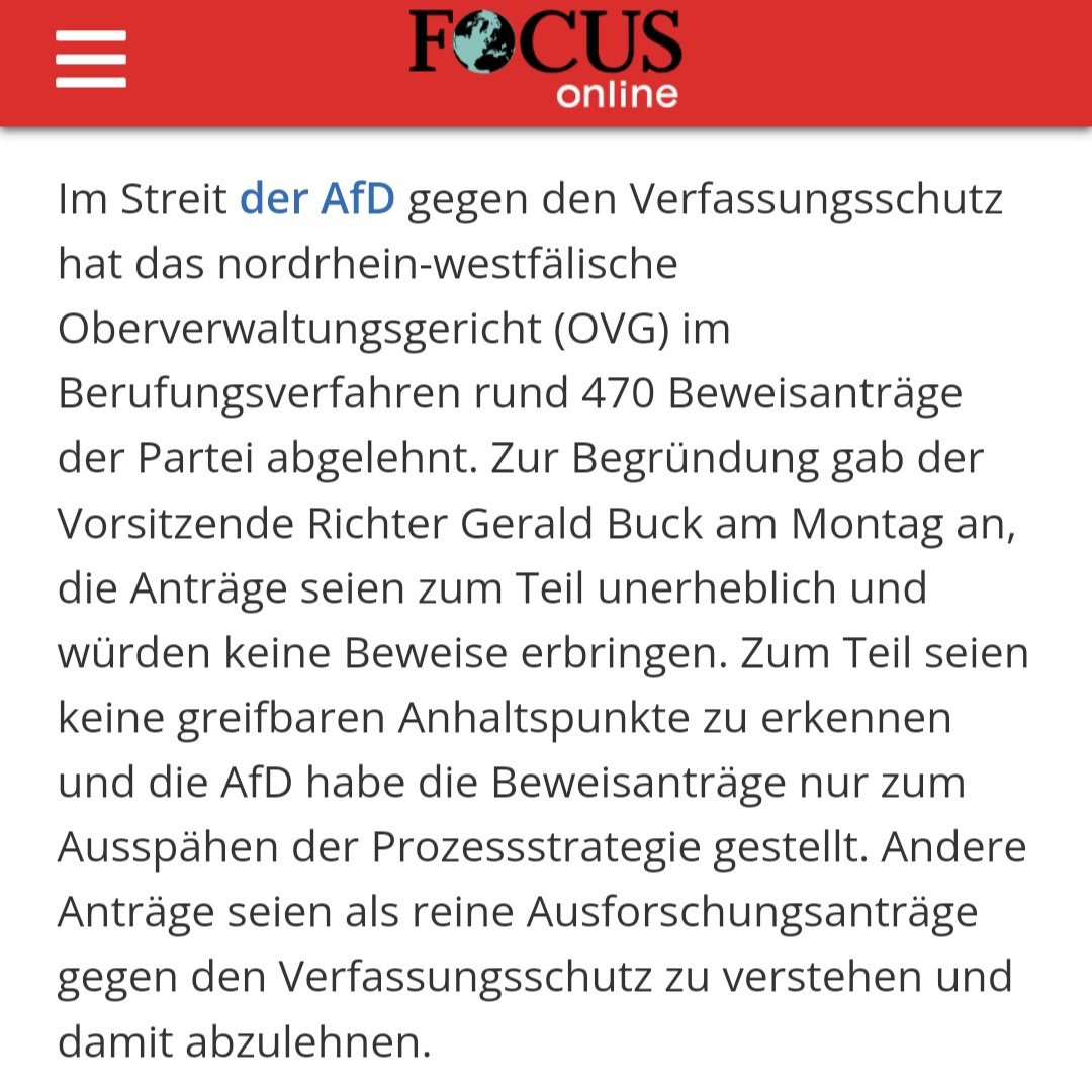 1300 AfD-Fans liken die Lüge von Götz Frömming, MdB #AfD. Der behauptet, das Gericht habe sich mit den Anträgen der AfD nicht befasst. Was wirklich im Text steht: