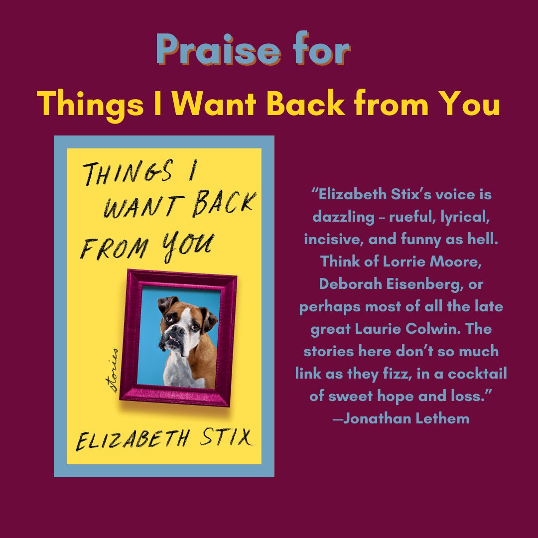 'The stories here don’t so much link as they fizz, in a cocktail of sweet hope and loss.' —Jonathan Lethem l8r.it/r5aY .@elizabethstix #JuneBooks #ReadMoreFiction