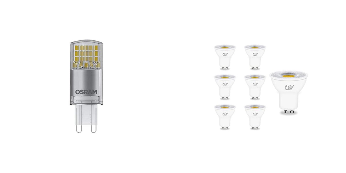 📍 OSRAM Pin, Lampada LED: G9
💰 A 8,38€
👉 amzn.to/4a4ytV4

📍 GY Lampadina LED GU10, alogena equivalente a 80 W
💰 A 15,99€
👉 amzn.to/3UFwP88