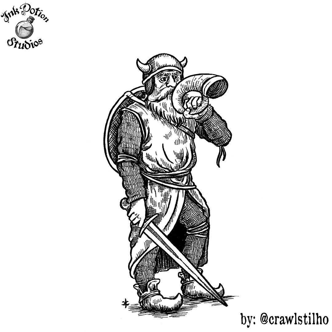 Some great warrios, some just reckless young folk seeking fortune and glory (if you have the coin) - This April, we bring out the Swords for Hire!

Arts by: <a href="/crawlstilho/">Carlos Castilho - AVAILABLE FOR COMMISSIONS!</a>

Join us in our #Patreon campaign at: patreon.com/inkpotionstudi……

#fantasy #rpg #rpgart #dnd #ttrpg