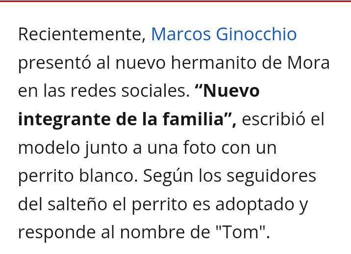 Marcos Ginocchio mostró al nuevo integrante de su familia y las redes estallaron, el Ganador de #GranHermano presentó al hermano de #Morita, sus seguidores dicen que se llama Tom 🤗💞 Nota de la revista @caras #MarcosGinocchio 🫶