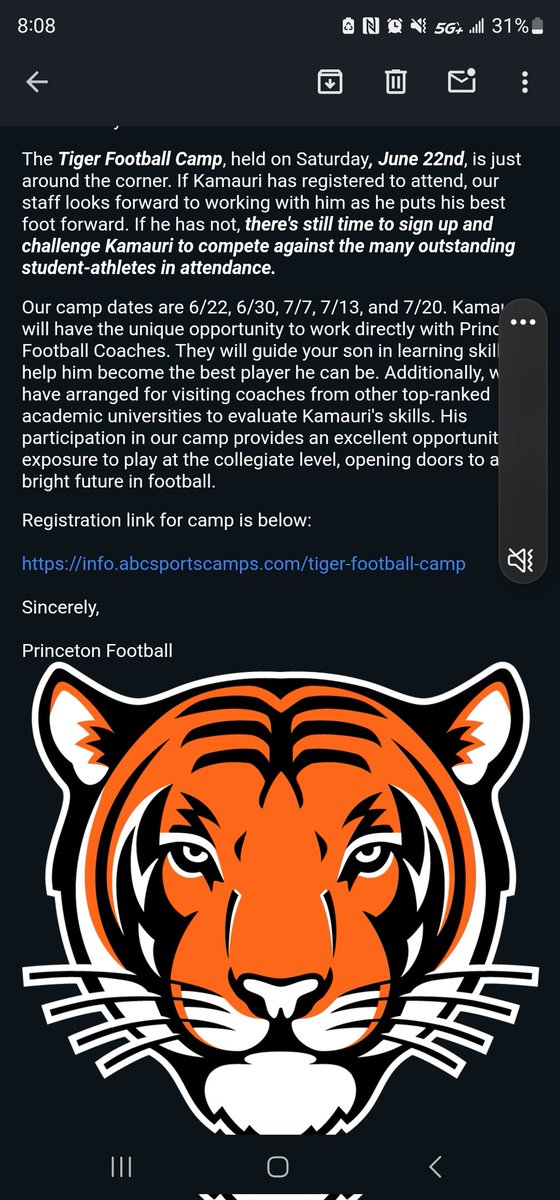 Thank you @PrincetonFTBL for the invite ‼️🐊🔴🔵⚪️ #nacnation #stepinacfootball #classof2026 #NY26TOP100
